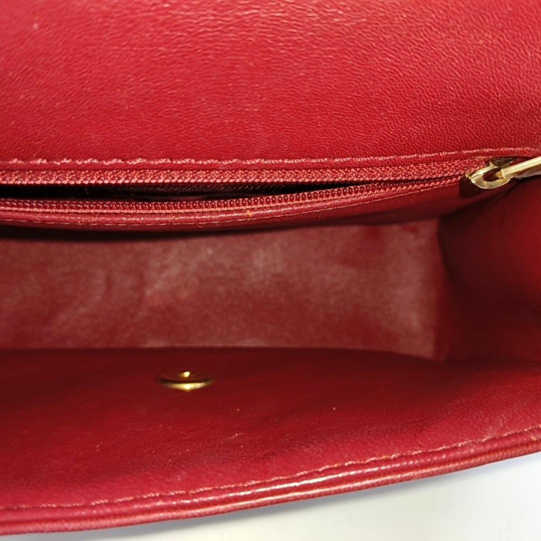 Women's Chanel Paris-Rome Cross Stitch Mini Coco Handle Red Lambskin Crossbody Bag, 2017