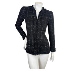 Chanel Paris-Rome Métiers d’Art 2016 Black Fantasy Tweed Jacket FR 34
