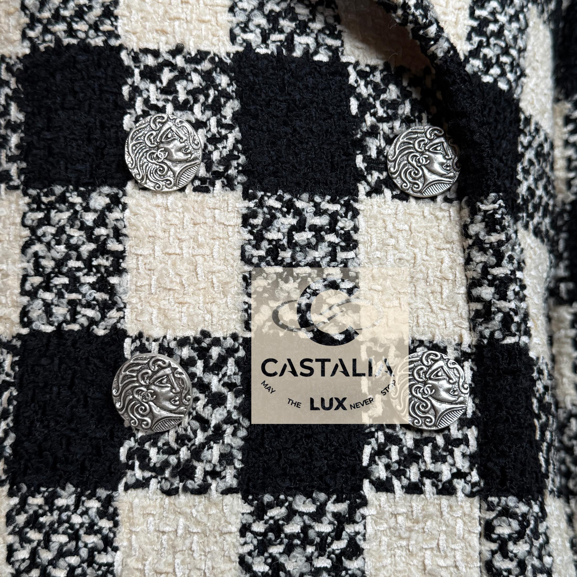 CHANEL París / Roma Nueva Declaración Chaqueta de tweed 36 FR en venta 5