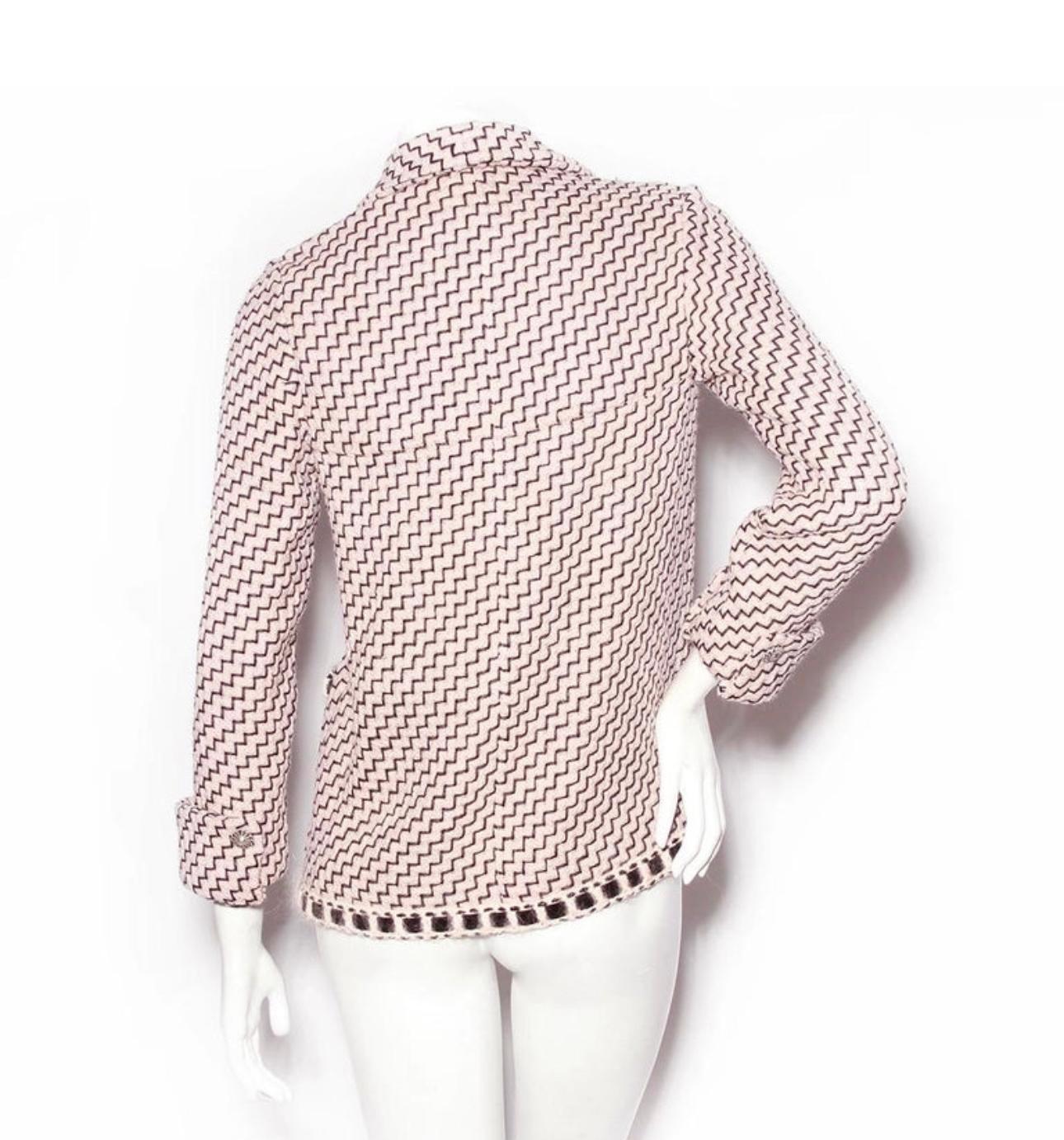 Chanel Paris / Rome Runway Tweed And Lace Jacket 36 FR For Sale 1