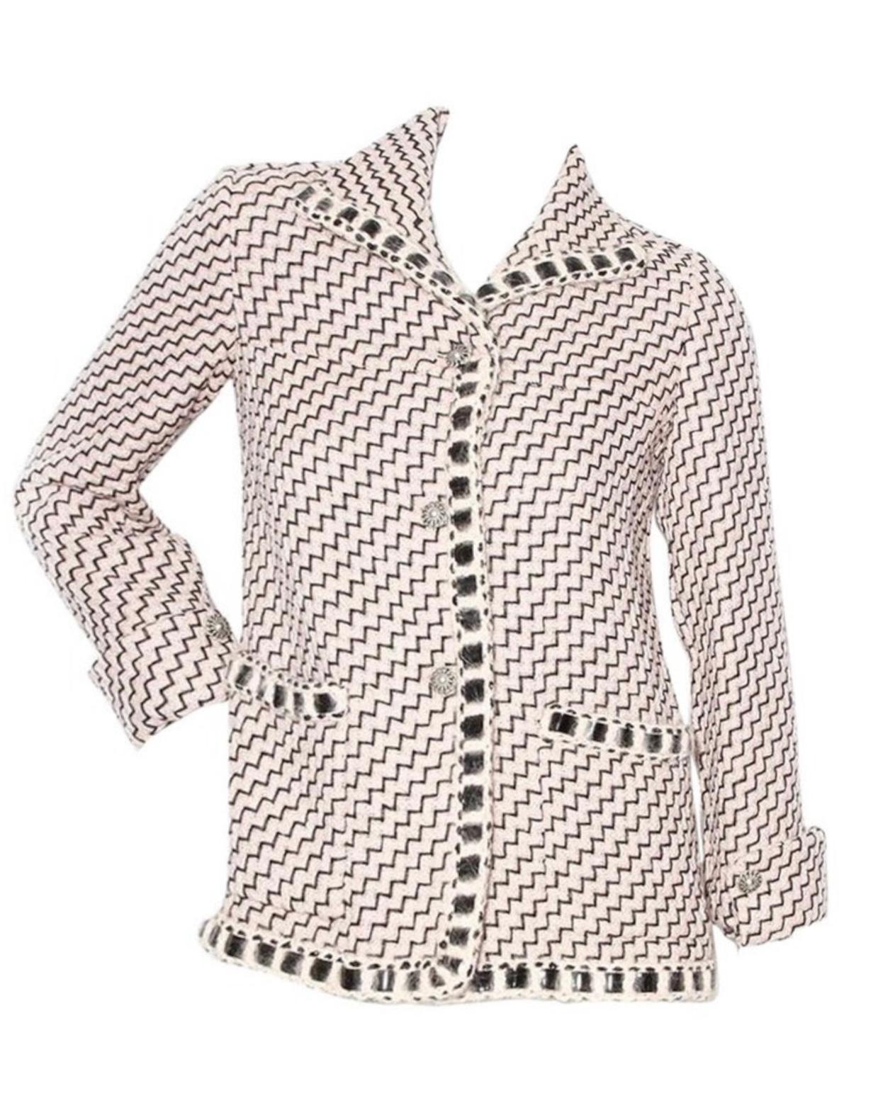 Women's or Men's Chanel Paris /Rome Runway Tweed and Lace Jacket