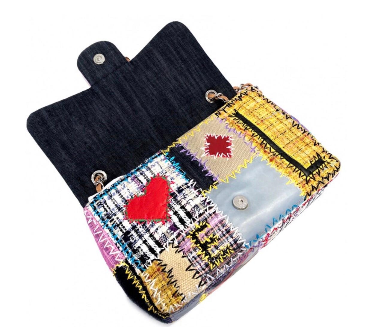 CHANEL Paris Sac Classic Jumbo PATCHWORK multicolor, 2011 In Excellent Condition In Milan, IT