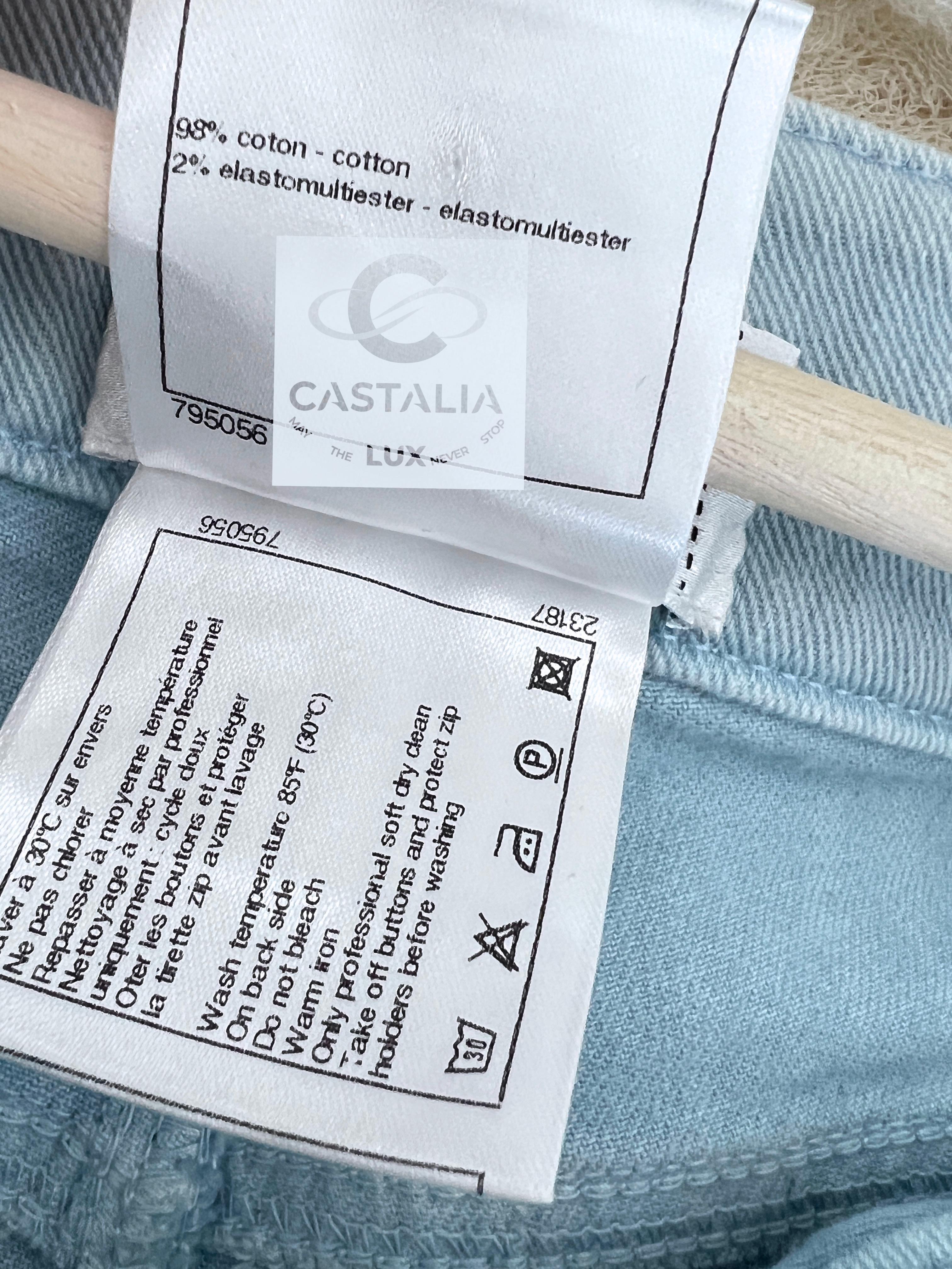 CHANEL París / Saint-Tropez CC Vaqueros Bordados Laurel 34 FR en venta 13