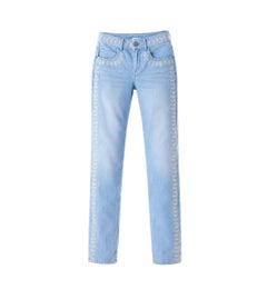 CHANEL Paris / Saint-Tropez CC Laurel Embroidery Jeans 34 FR