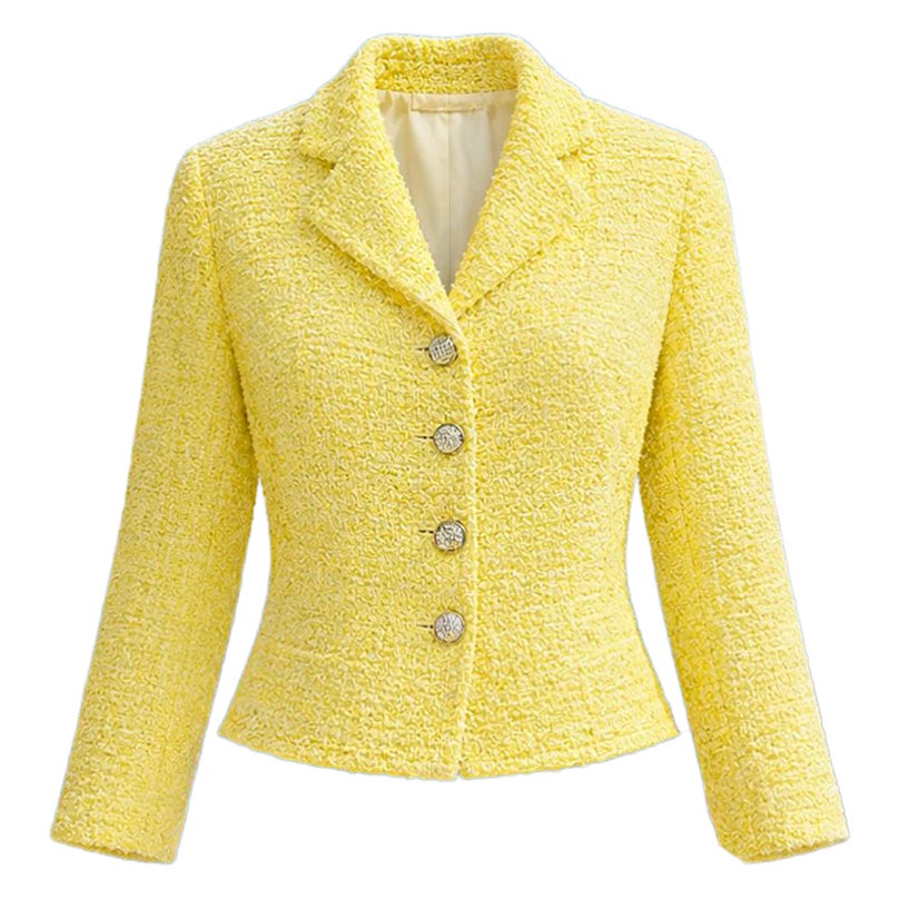 CHANEL 2012 Cruise Lesage Yellow Tweed Jacket 38 FR