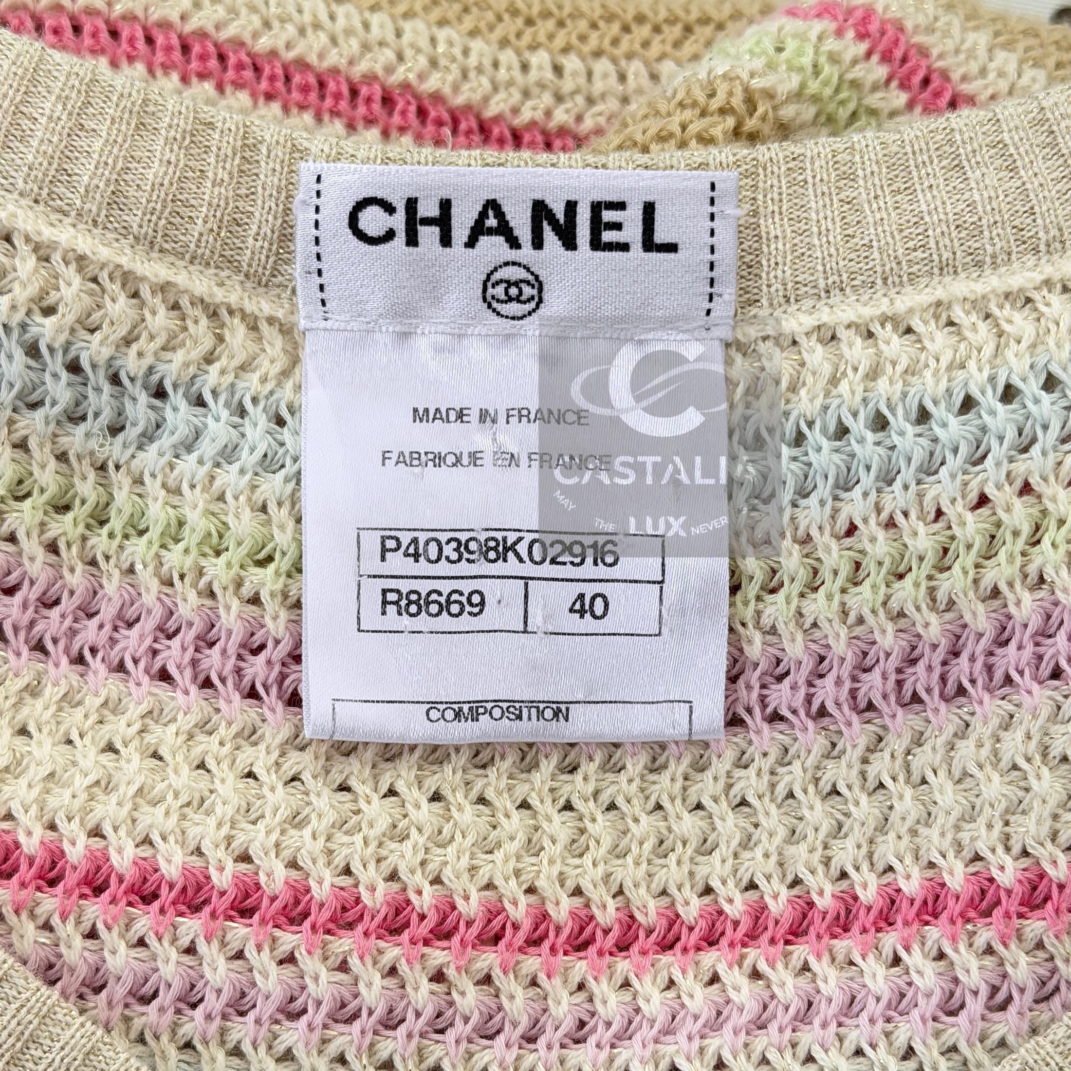 CHANEL Paris / Saint-Tropez Runway Maxi Cardigan 40 FR en vente 7