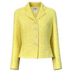 CHANEL Paris / Saint-Tropez Yellow Tweed Jacket 38 FR