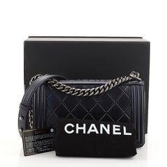 Chanel Paris-Salzburg Boy Flap Bag Embossed Calfskin Old Medium