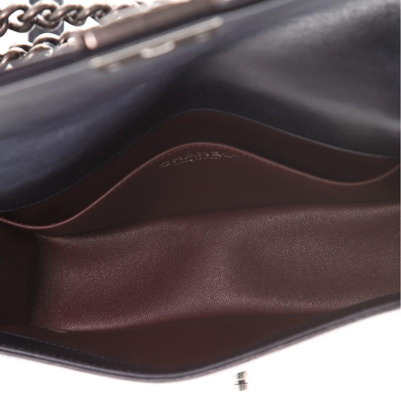 Black Chanel Paris-Salzburg Boy Flap Bag Embossed Calfskin Old Medium