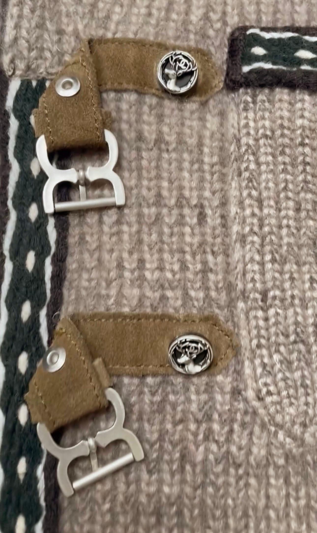 Chanel Paris / Salzburg Cashmere Cardi Coat with CC Dear Buttons 38 FR 1