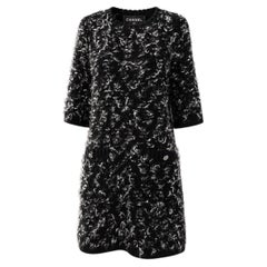 CHANEL Paris / SALZBURG CC Buttons Fluffy Boucle Dress 36 FR