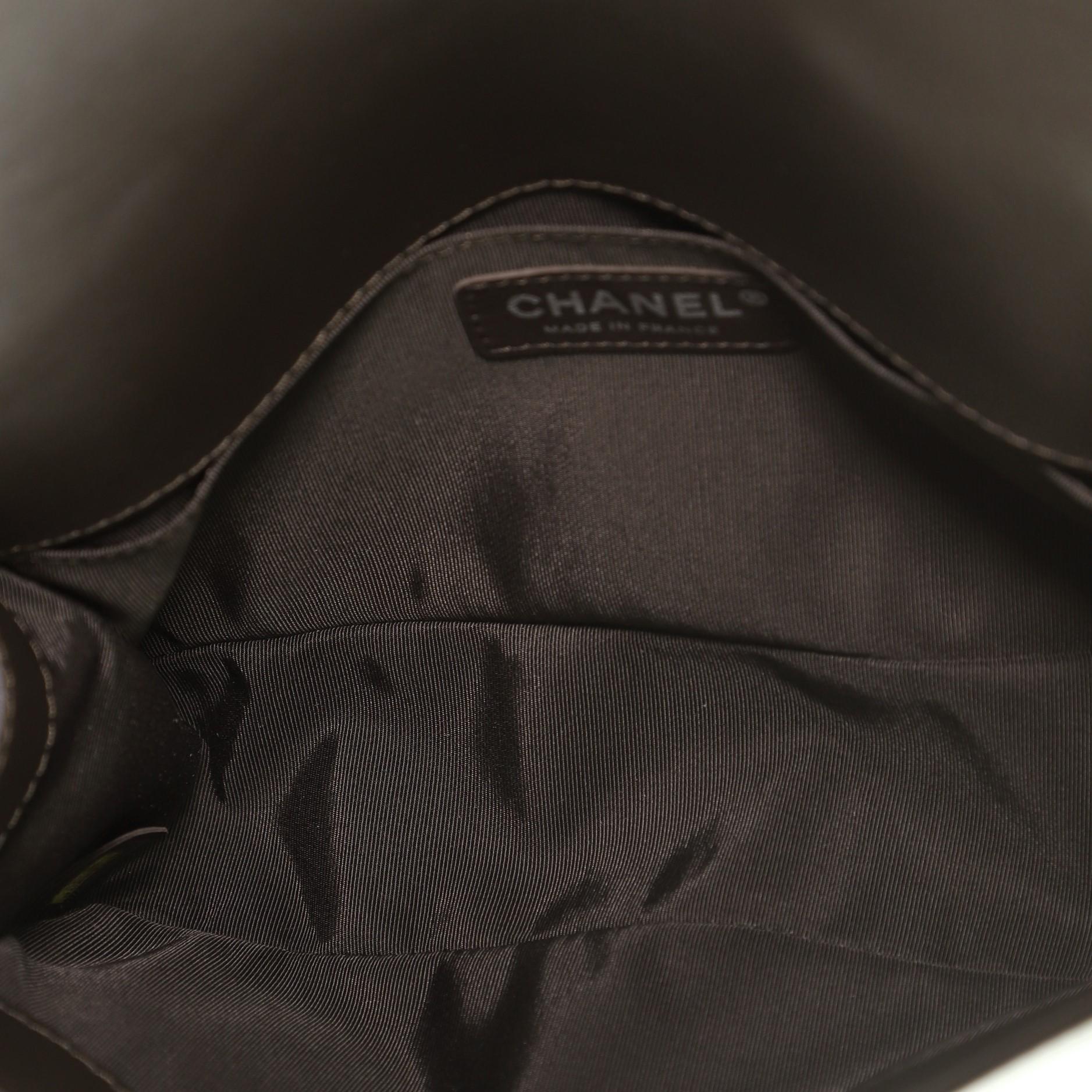 Black Chanel Paris-Salzburg Chain Handle Boy Flap Bag Quilted Lambskin Old Medium