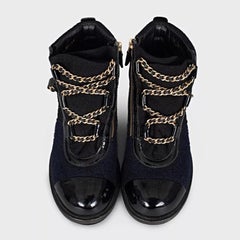 Chanel Paris-Salzburg Bottes en textile avec chaîne - Taille 36.5