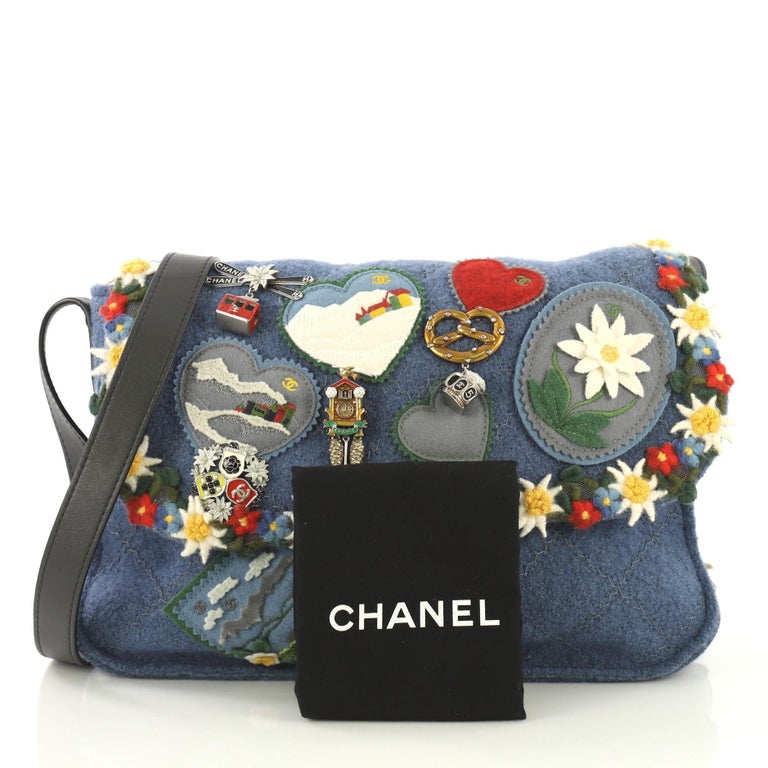 Chanel Paris-Salzburg Crest Austrian Messenger Embroidered Felt Small at  1stDibs