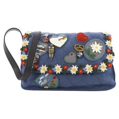 Chanel Paris-Salzburg Crest Austrian Messenger Embroidered Felt Small