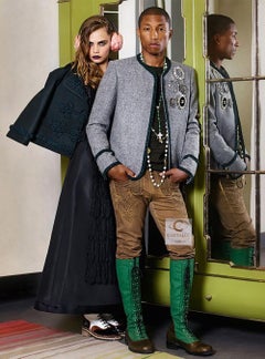 CHANEL Paris / Salzburg Denim Trousers with Eagle Buttons 38 FR