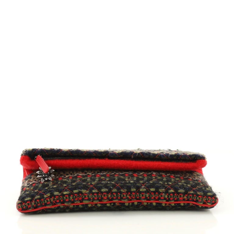 Chanel Paris-Salzburg Edelweiss Clutch Quilted Tweed at 1stDibs