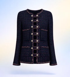 CHANEL Paris / SALZBURG Bestickte Tweedjacke 36 FR