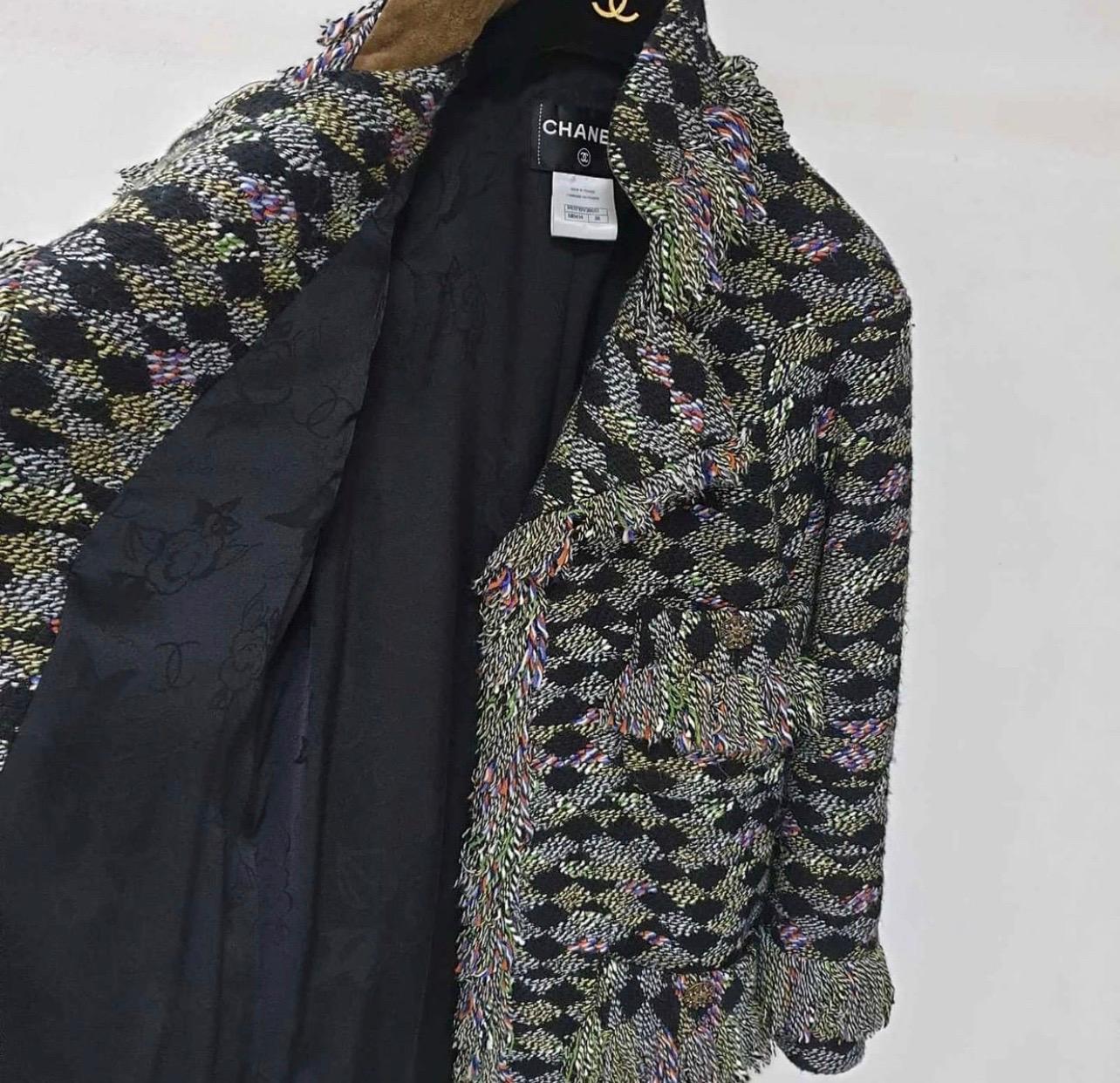 Black CHANEL Paris-Salzburg Fantasy Tweed Coat