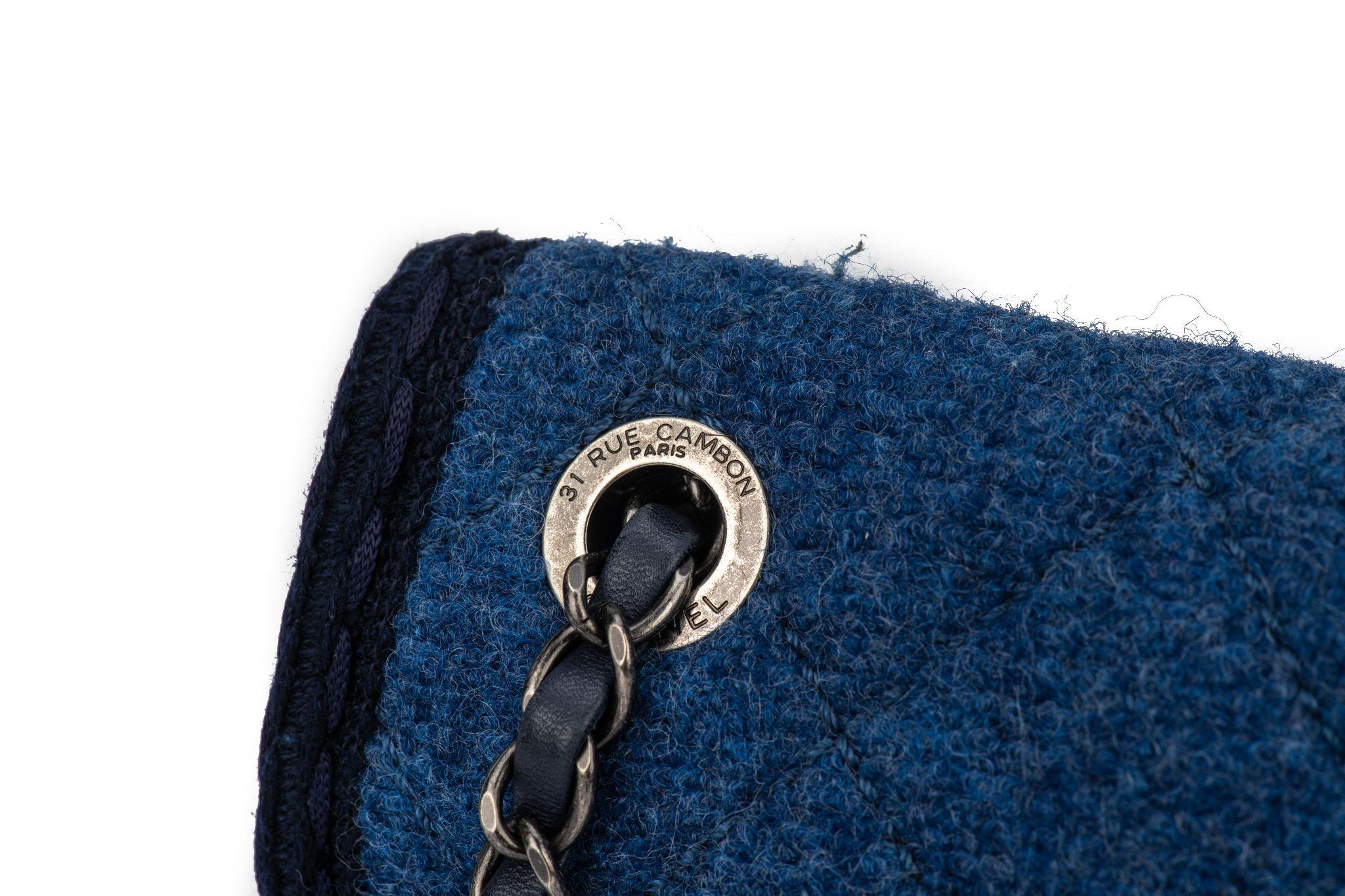 Chanel Paris-Salzburg Flap Bag Blue For Sale 6
