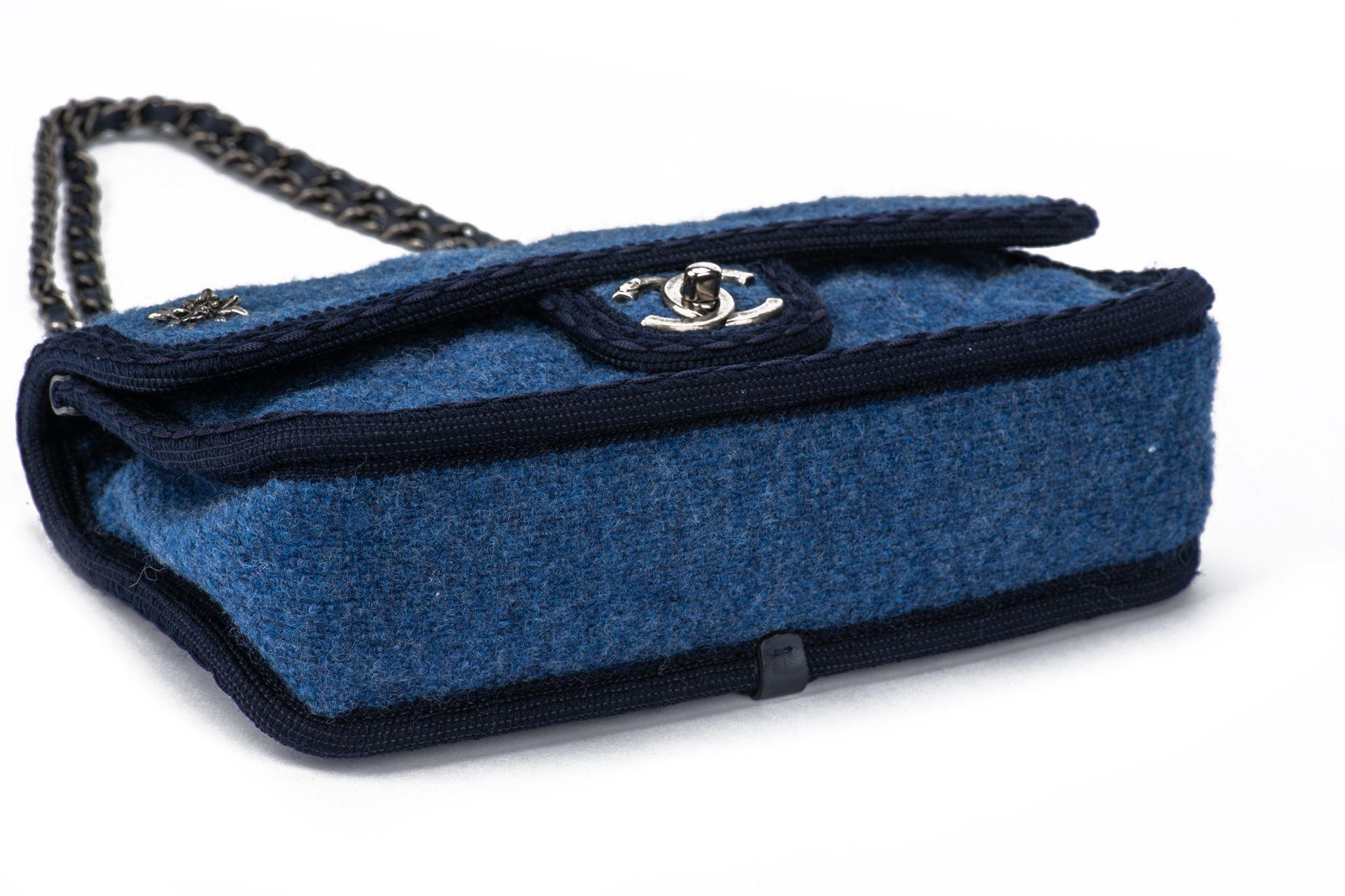 Chanel Paris-Salzburg Flap Bag Blue For Sale 1