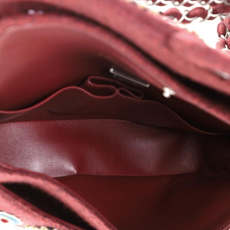 Black Chanel Paris-Salzburg Flap Bag Embroidered Felt Medium