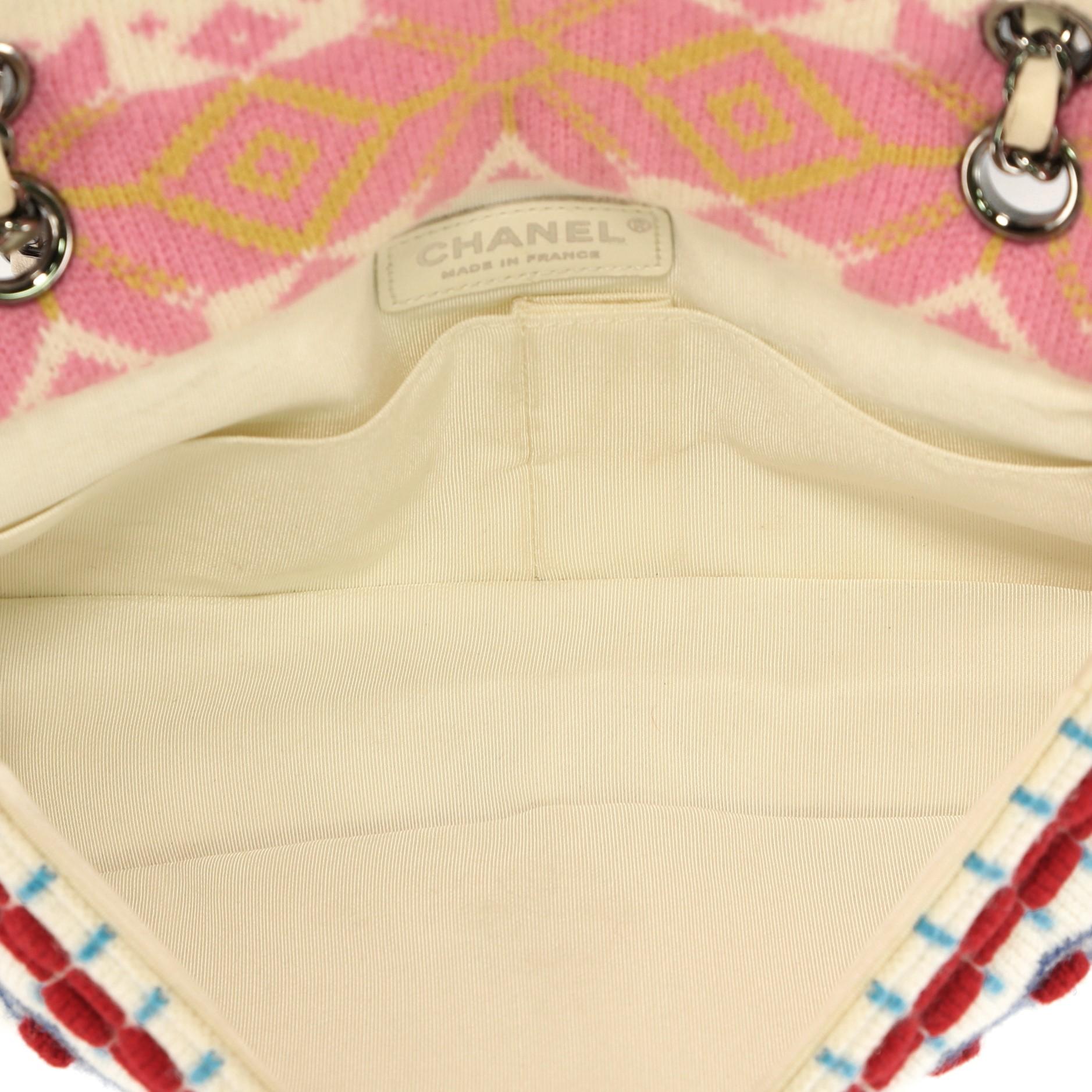 Chanel Paris-Salzburg Flap Bag Multicolor Cashmere Medium In Good Condition In NY, NY