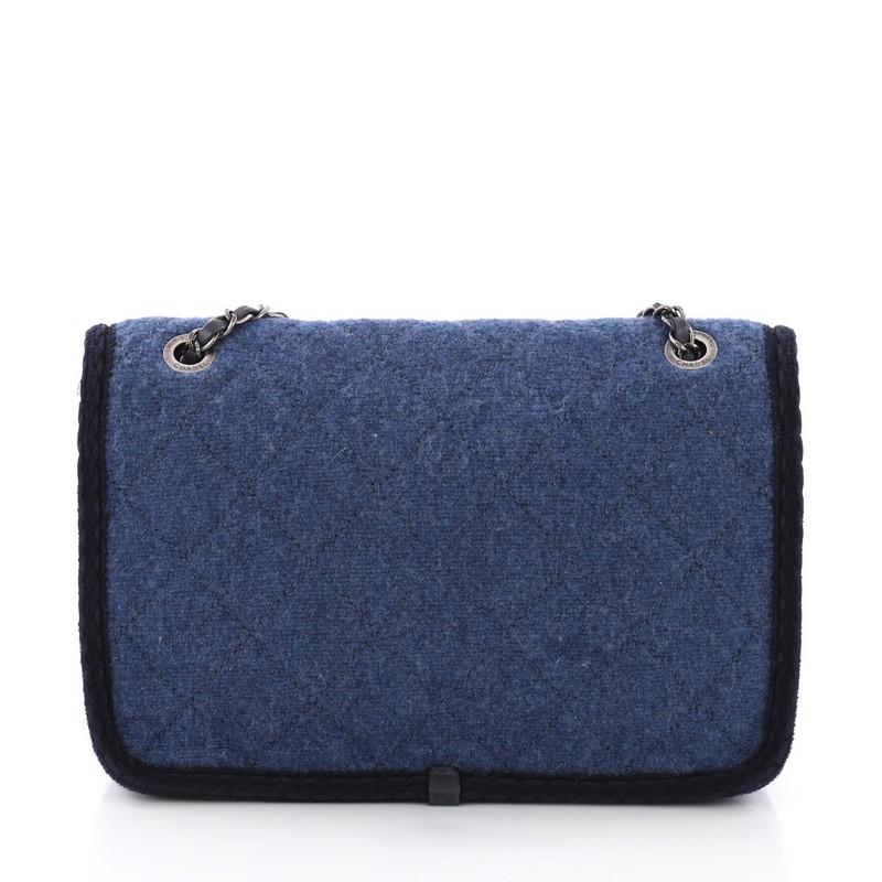 chanel wool flap bag