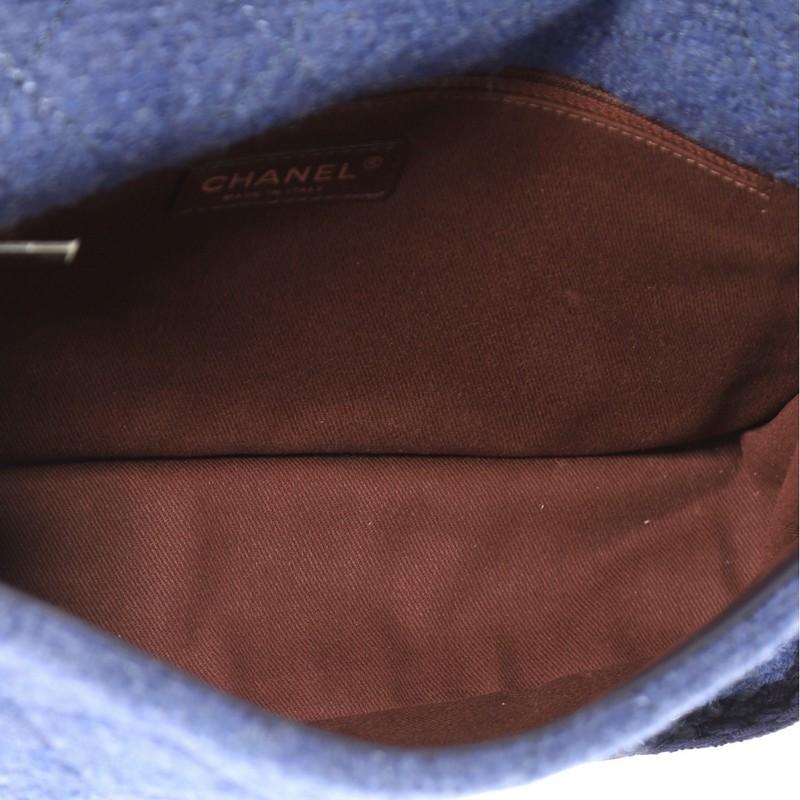 Black Chanel Paris-Salzburg Flap Bag Quilted Wool Small