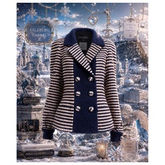 CHANEL Paris / Salzburg Houndstooth Tweed Jacket 40 FR