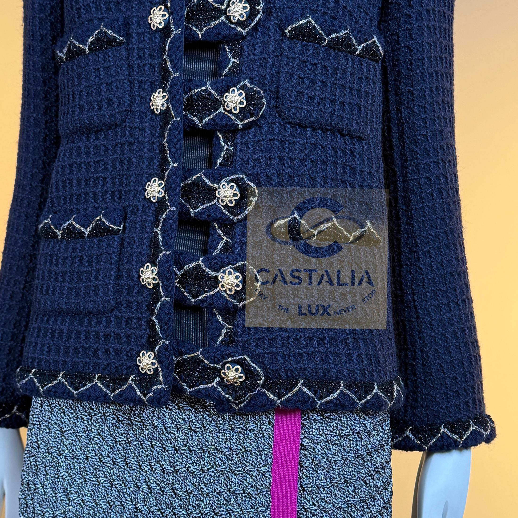CHANEL París / SALZBURGO Cazadora Imperial Chaqueta de tweed icónica 34 FR en venta 5
