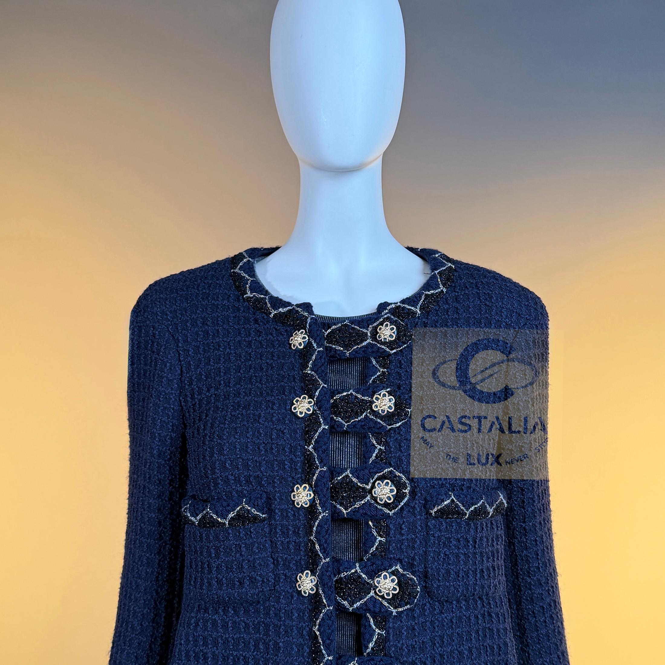 CHANEL París / SALZBURGO Cazadora Imperial Chaqueta de tweed icónica 34 FR en venta 1