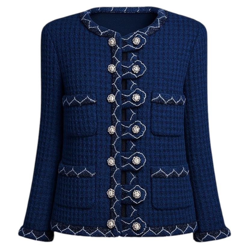 CHANEL Paris / SALZBURG Imperial Huntress Iconic Tweed Jacket 34 FR