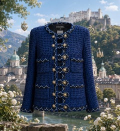 CHANEL Paris / SALZBURG Imperial Huntress Iconic Tweed Jacket 34 FR
