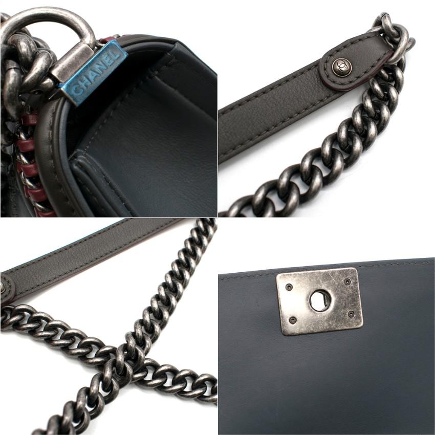 Chanel Paris-Salzburg Limited Edition Grey & Burgundy Top Handle Boy B 3