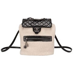 Chanel Paris-salzburg Mountain Limited Edition Black Shearlng & Leather Backpack