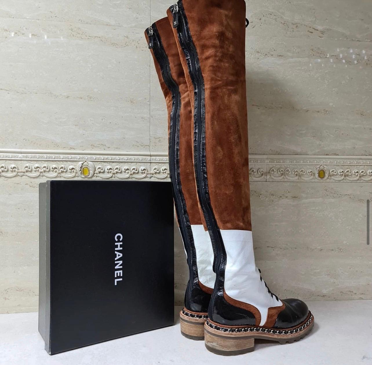 chanel over the knee boots 2015