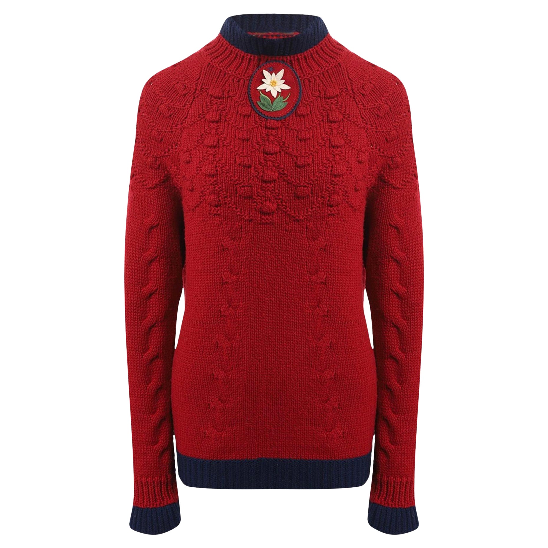 Chanel Paris / Salzburg Rarest CC Edelweiss Patch Jumper 42 FR