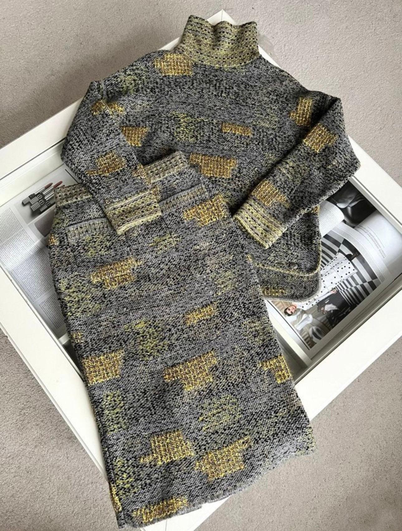 Gray Chanel Paris / Salzburg Relaxed Knit Suit