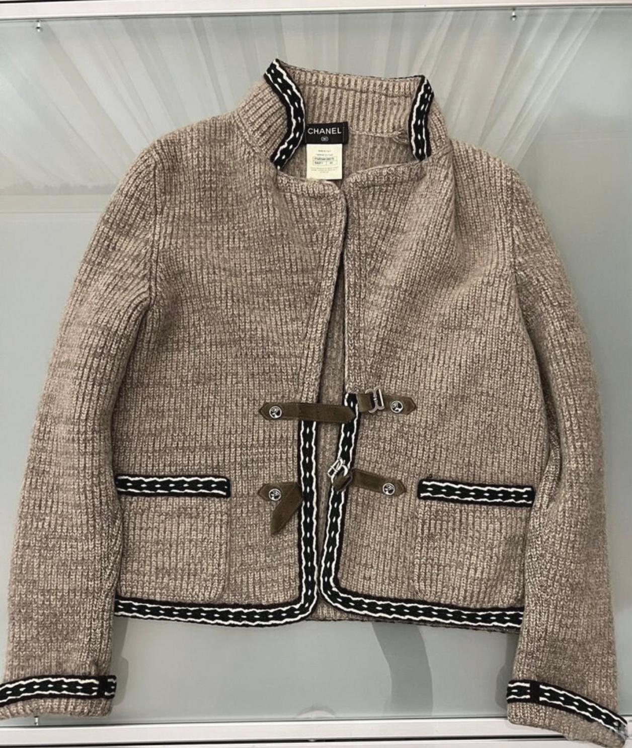 Chanel Paris / Salzburg Runway Cashmere Jacket For Sale 6
