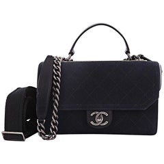 Chanel Paris-Salzburg Top Handle Bag Quilted Fabric Medium