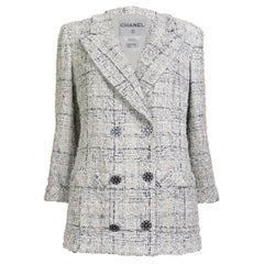 CHANEL Paris / SEOUL Beige Lesage Tweed Jacket 42 FR