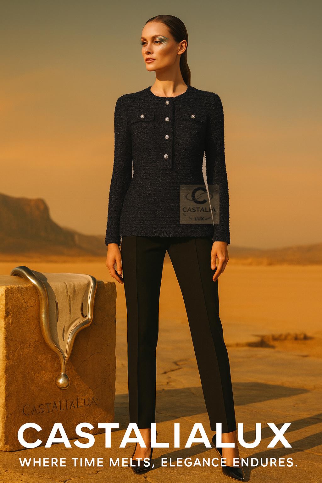 CHANEL Paris / Seoul Black Lesage Tweed Jumper 40 FR In New Condition For Sale In Dubai, AE