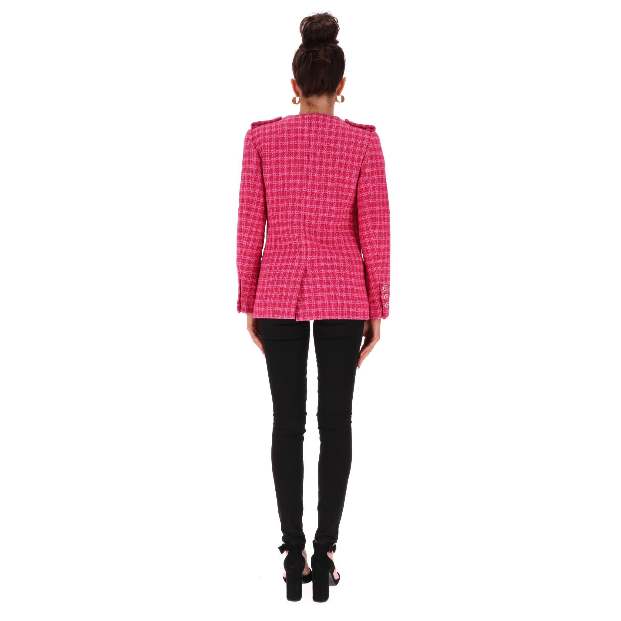 Giacca Chanel Paris Seoul a quadri in tweed di cotone In condizioni ottime in vendita a London, GB