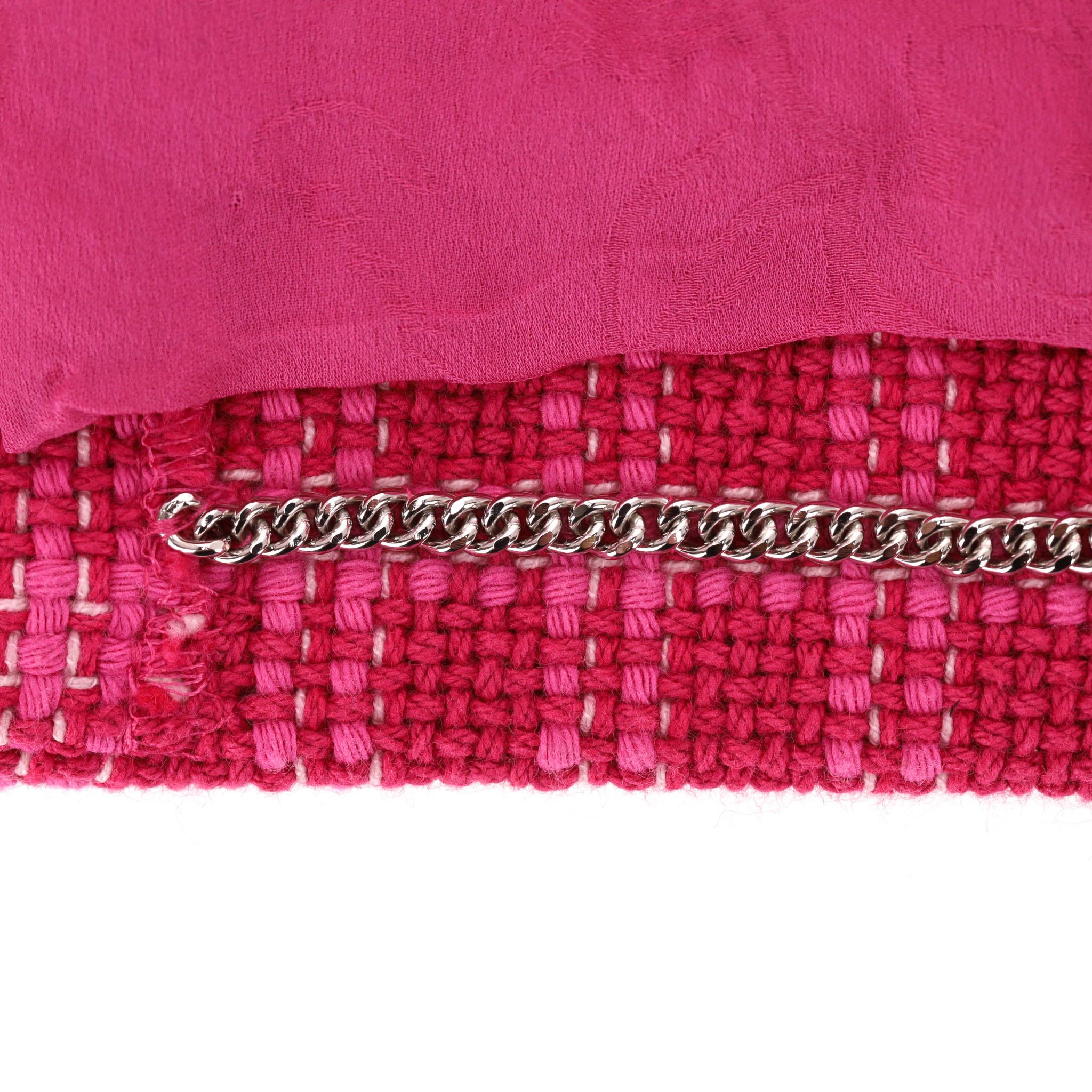 Giacca Chanel Paris Seoul a quadri in tweed di cotone in vendita 1