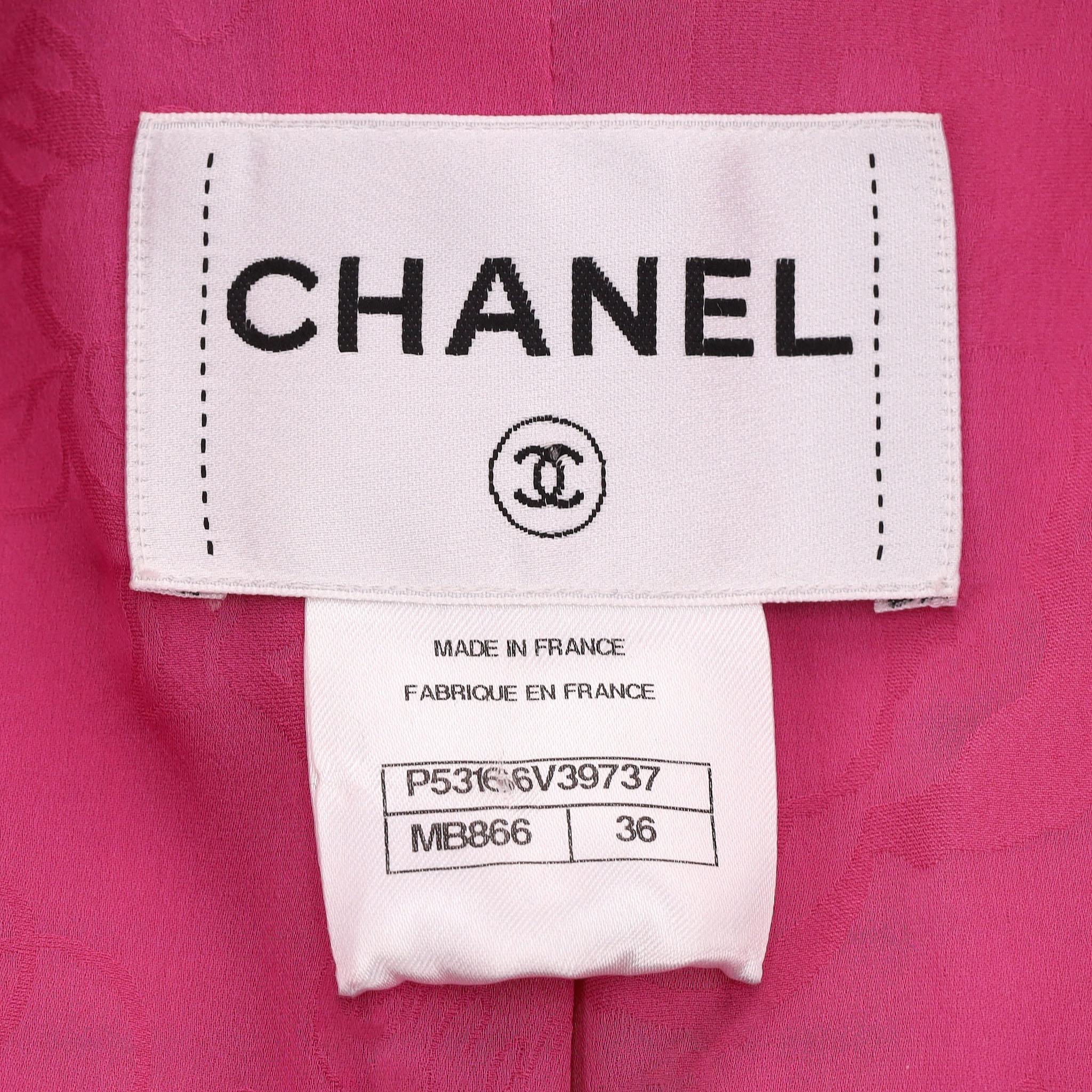 Giacca Chanel Paris Seoul a quadri in tweed di cotone in vendita 3