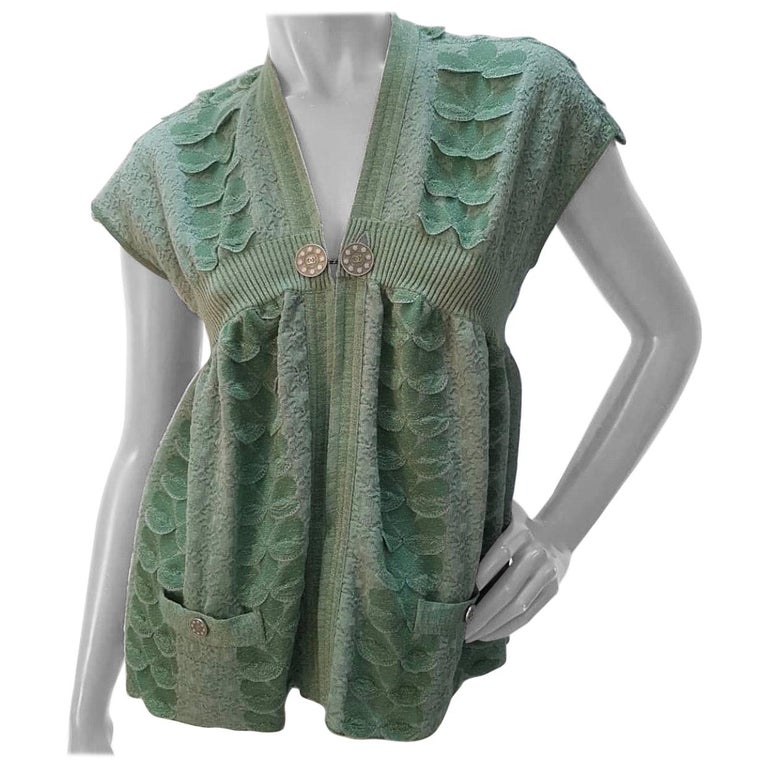 Silk blouse Chanel Green size M International in Silk - 24956578