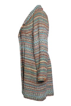 Chanel, Paris Seoul double breasted tweed coat in multicolour