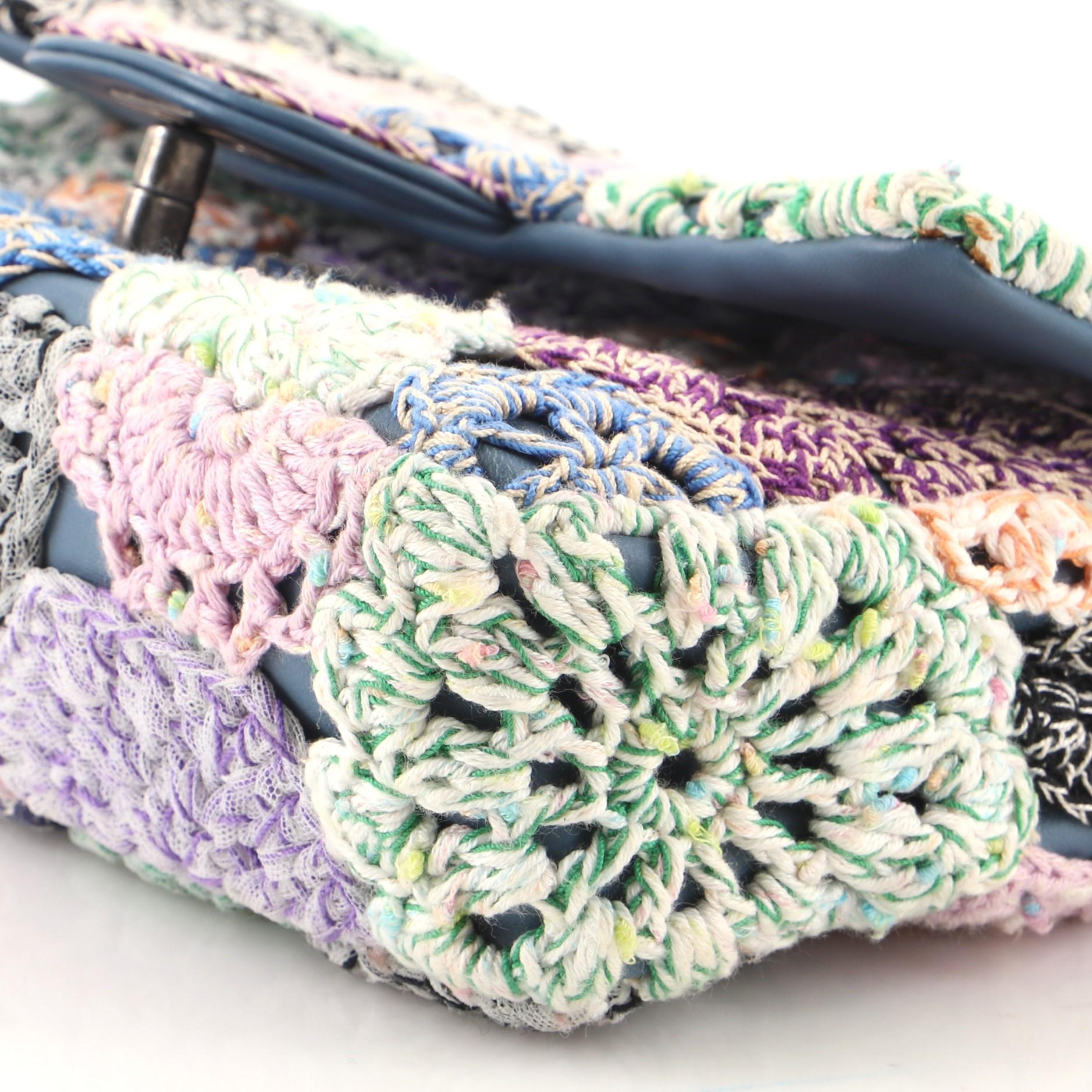 Chanel Paris-Seoul Klappentasche aus Häkel- und Lammfell Medium 3