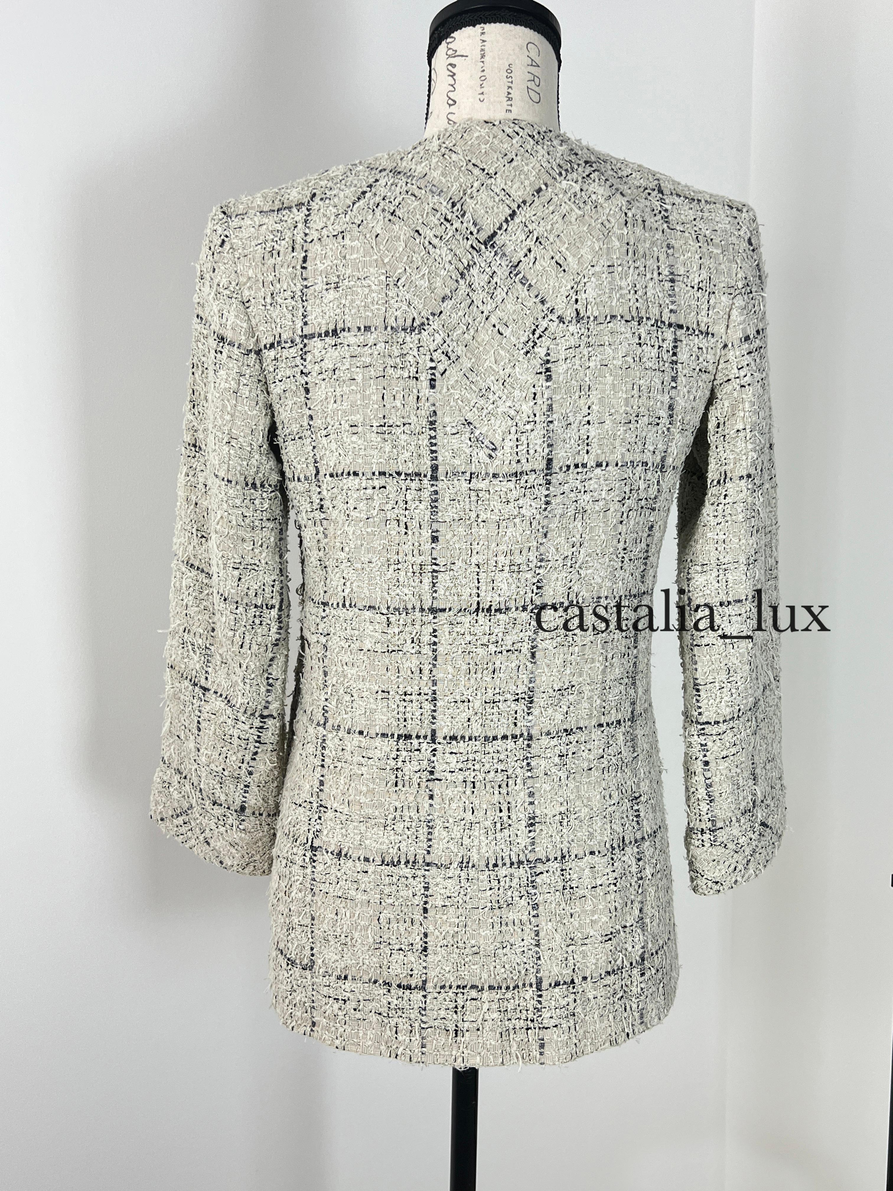 Chanel Paris / Seoul Runway Beige Lesage Tweed Jacket 8